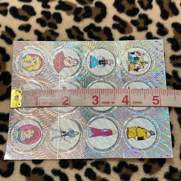 1995 POPEYE SWAN PRINCESS 👑Prism Stickers Sheet 90s Holographic Cartoon Vintage - Picture 9 of 17